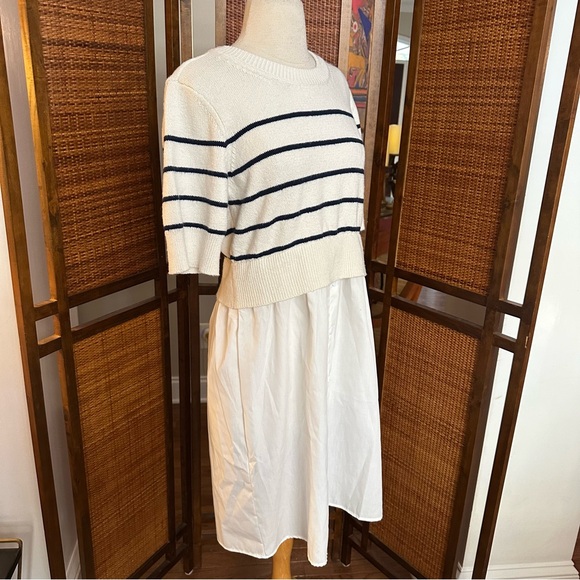 NWT B COLLECTION by BOBEAU SS mixed media dress size large - Picture 6 of 9